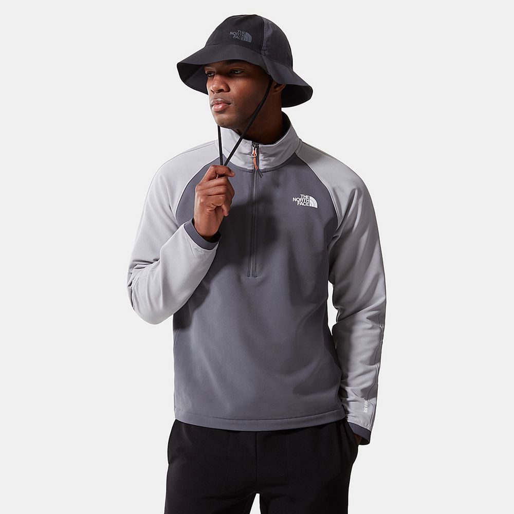 The North Face Fleece Jacket Mens Australia - The North Face Tekware ¼ Zip Dark Grey Flashdry (DUG-2